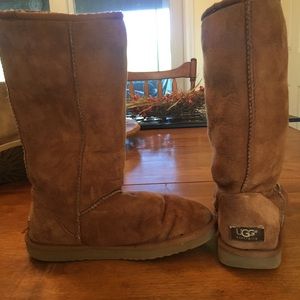 Tall chestnut UGG boots